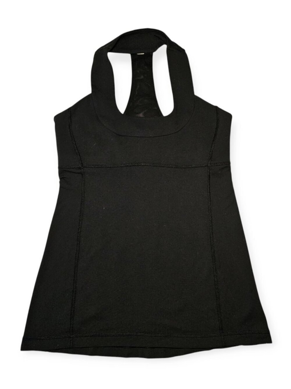 Lululemon Scoop Neck Tank Black Shelf Bra Racerback Size 6